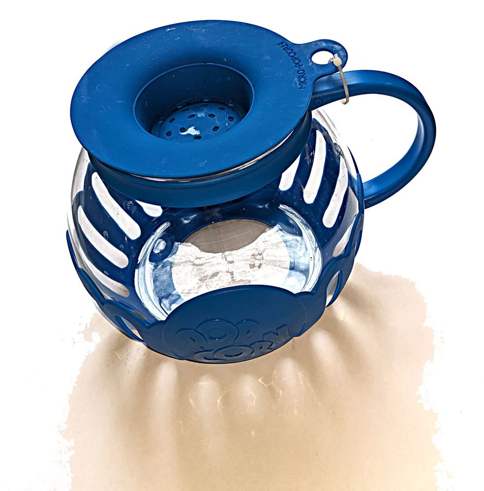 Ecolution Micro-Pop Microwave Popcorn Popper 3 Quart  Dark Blue