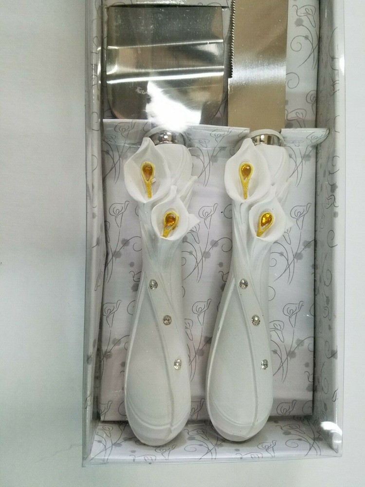 Calla Lily Wedding Cake Server Set Calla Lillie's Theme Wedding