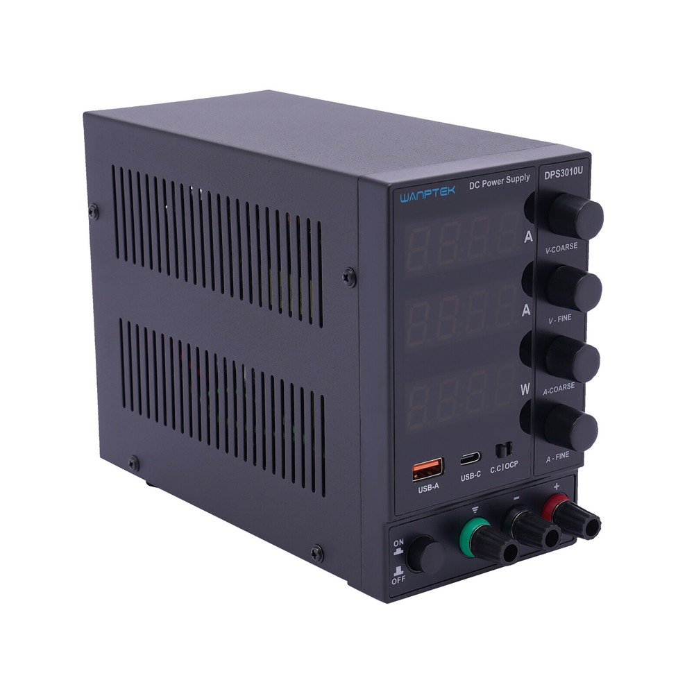 DC 0-30V 0-10A Power Supply Lab Variable Adjustable Regulated Bench Switching