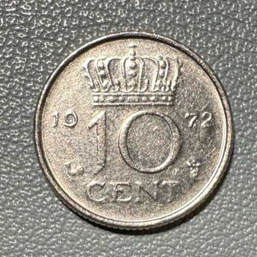 1972 Netherlands 10 Cent coin  - Excellent Condition