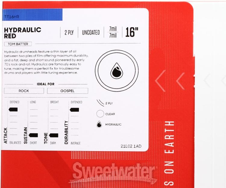 Evans Hydraulic Drumhead - 16" - Red