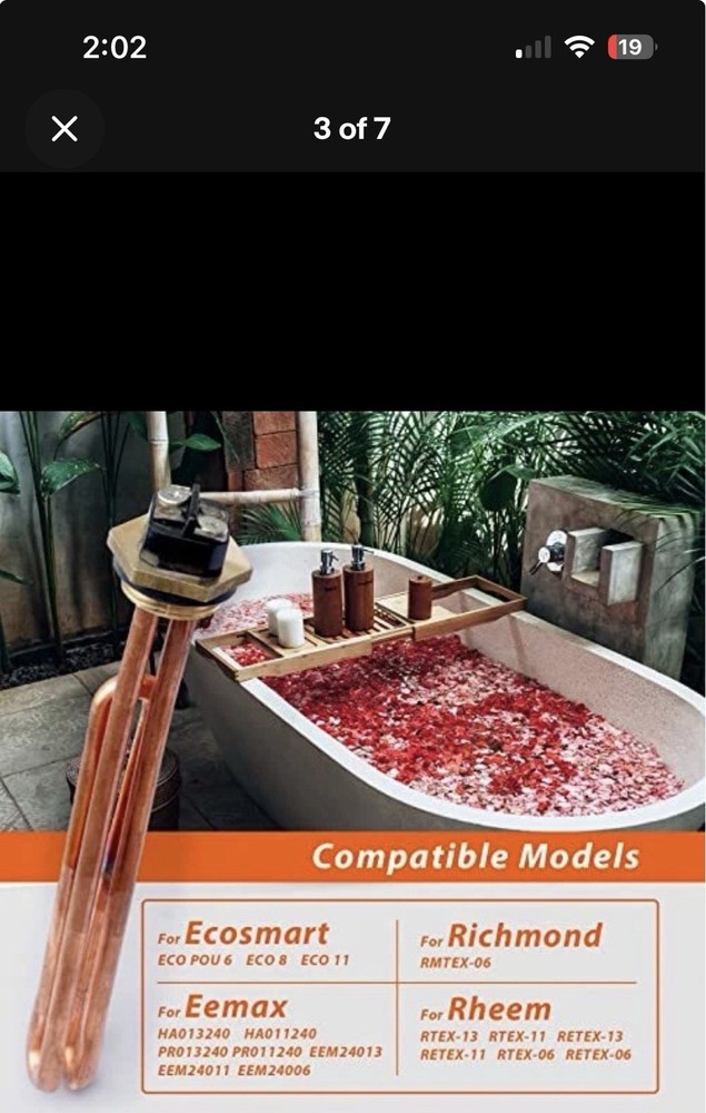 2PACK HE 55220 Water Heater Element Replacement for Ecosmart ECO POU 6 ECO 8