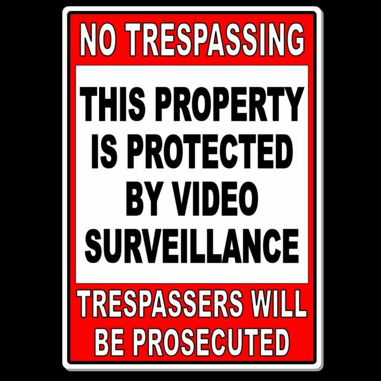 Property Protected Video Surveillance Warning Security Camera Sign MS11