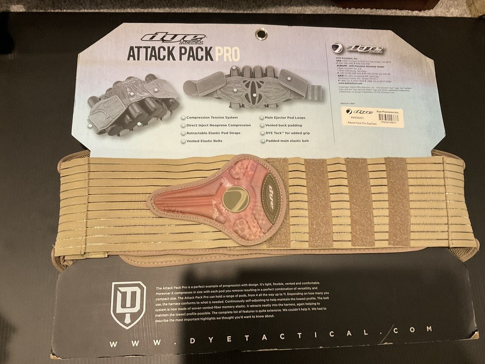 NEW!! Dye Tactical Attack Pack Pro - Pod Harness - Camouflage