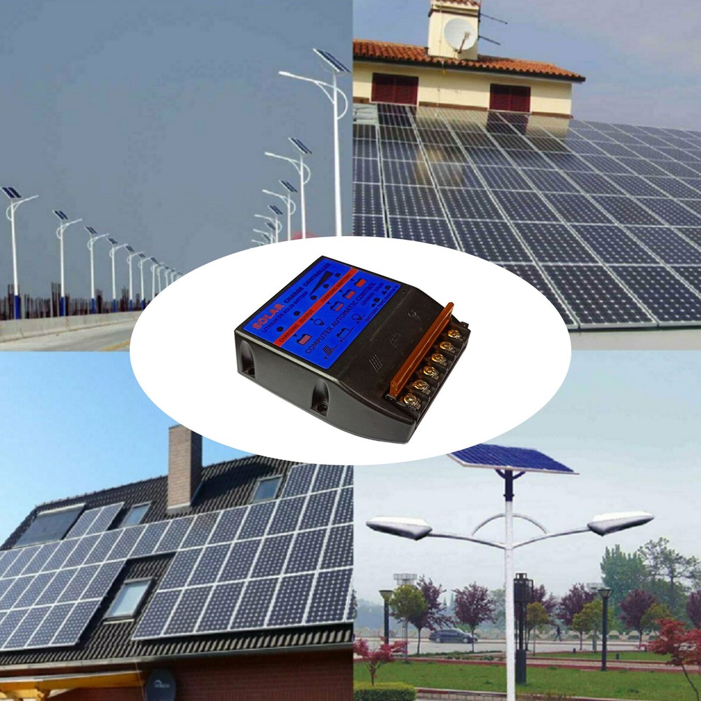 Solar Photovoltaic Charge Controller 20A 12V Solar Panel Battery Controller Blue