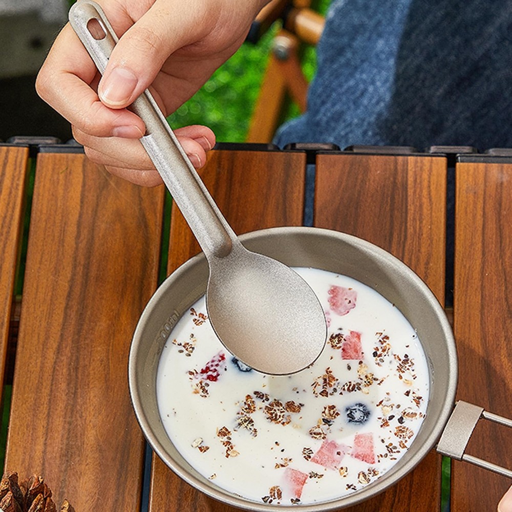 Titanium Long Handle Spork and Spoon Camping Utensils