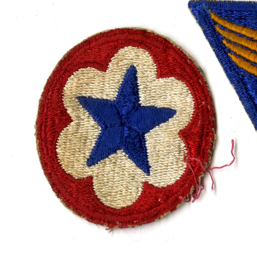 Army Service Forces White Back Patch WWII Vintage