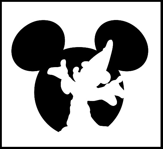 8"x9.5" Clear Plastic Stencil - Mickey (MC435)