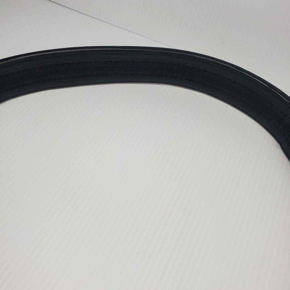 Uncle Mike's Mirage Duty Belt Leather 2" Medium Ultra Plain Black Hook and Loop