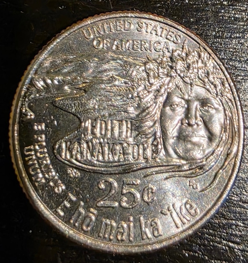 Edith Kanaka'ole 2023 error coin in cod we trust and dimple