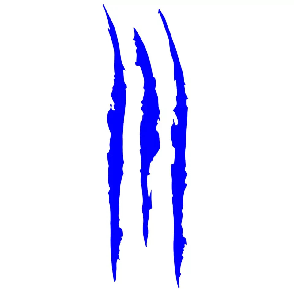 2 Pcs Monster Claw Scratch Decal Reflective Sticker for Car Headlight Decor US