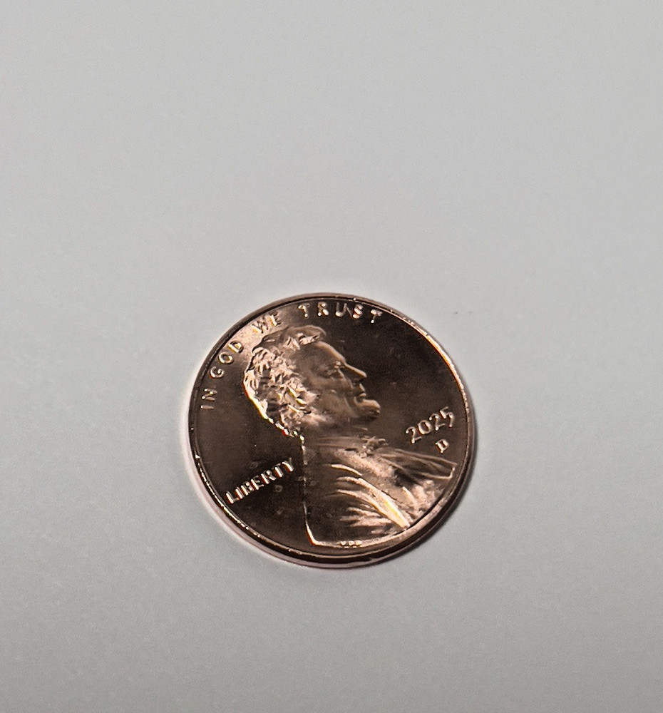 2025-D Lincoln Shield Penny – Uncirculated – From Bank Roll