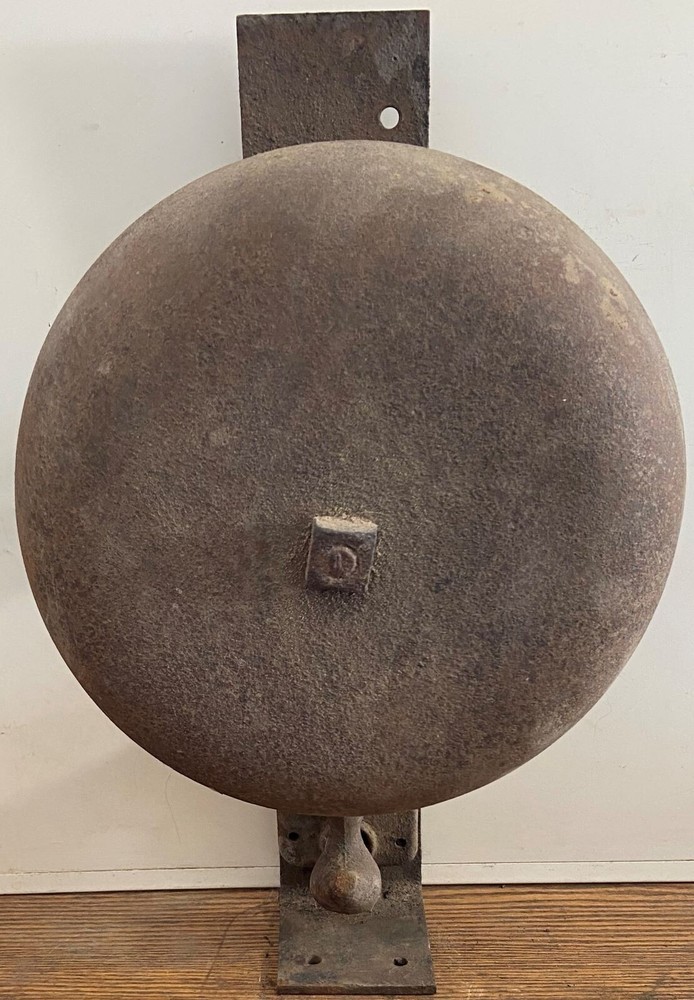 Iron Bell 12 Inch With Wall Bracket & Rope Pull Clapper Large Bell