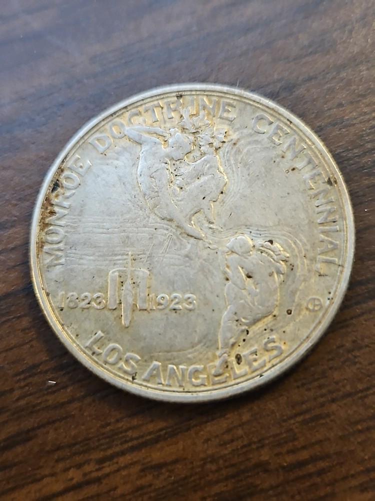 1923-S Monroe Silver Commemorative Half Dollar