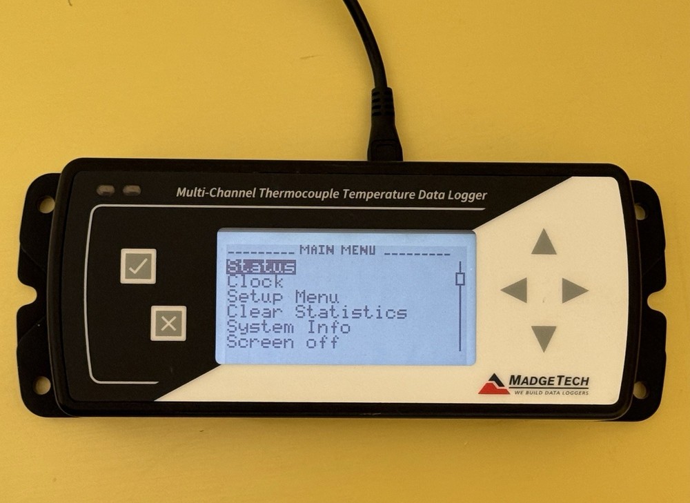 MadgeTech TCTempX8LCD 8-Channel Thermocouple Data Logger with LCD Display