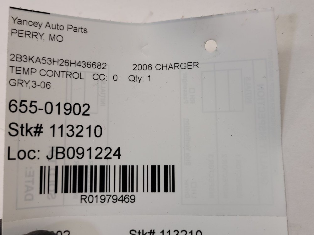 A/C Selector Switch fits 2006 Dodge Charger w/o automatic temp Grade A