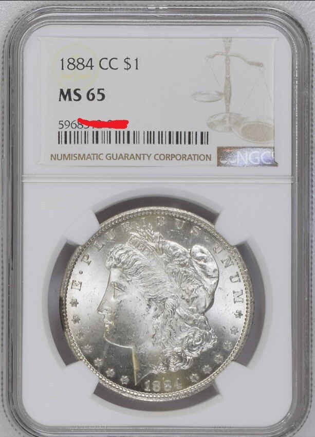 1884-CC Morgan Silver Dollar MS65 NGC