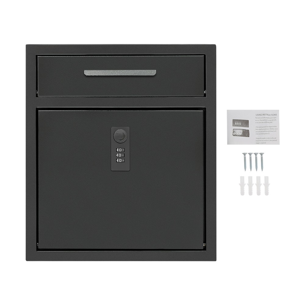 Wall Mount Locking Mailbox Outdoor Drop Box Mail Letter Post Box 10.5x4.7x12??