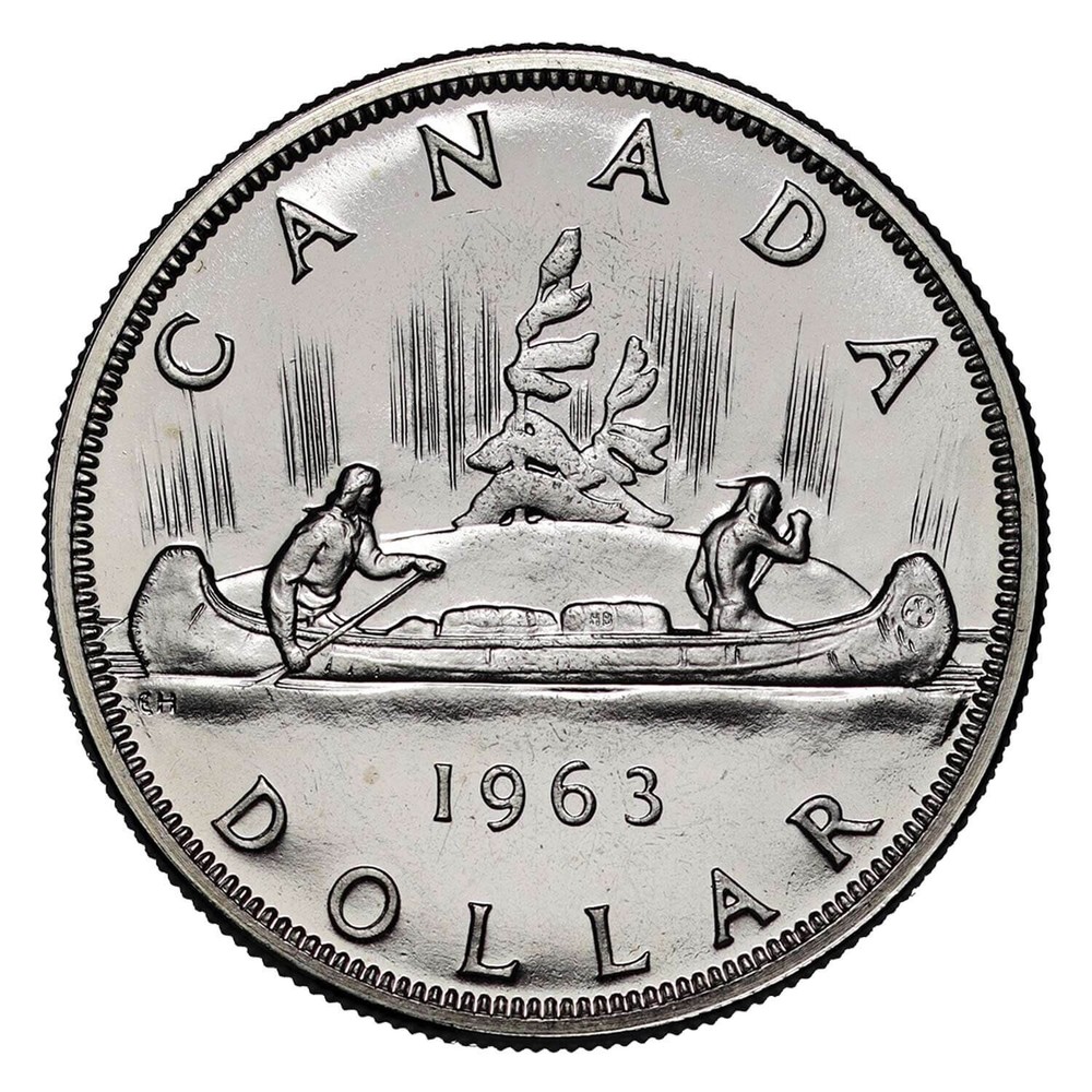 1963 Canadian Silver Dollar Coins 80% $1