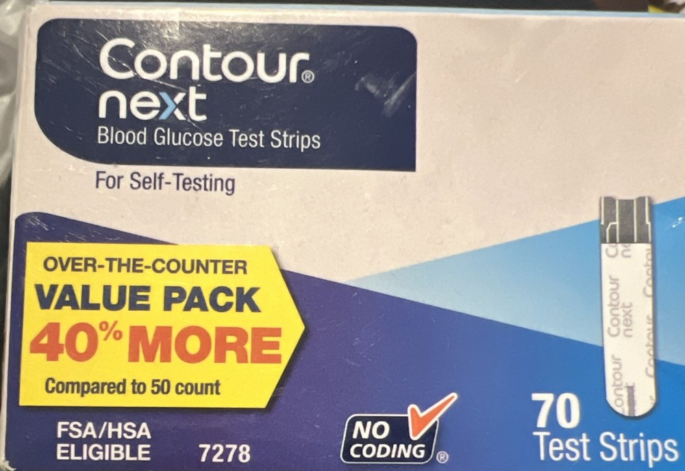 Contour Next 7278 Blood Glucose Test Strips - 70 Count
