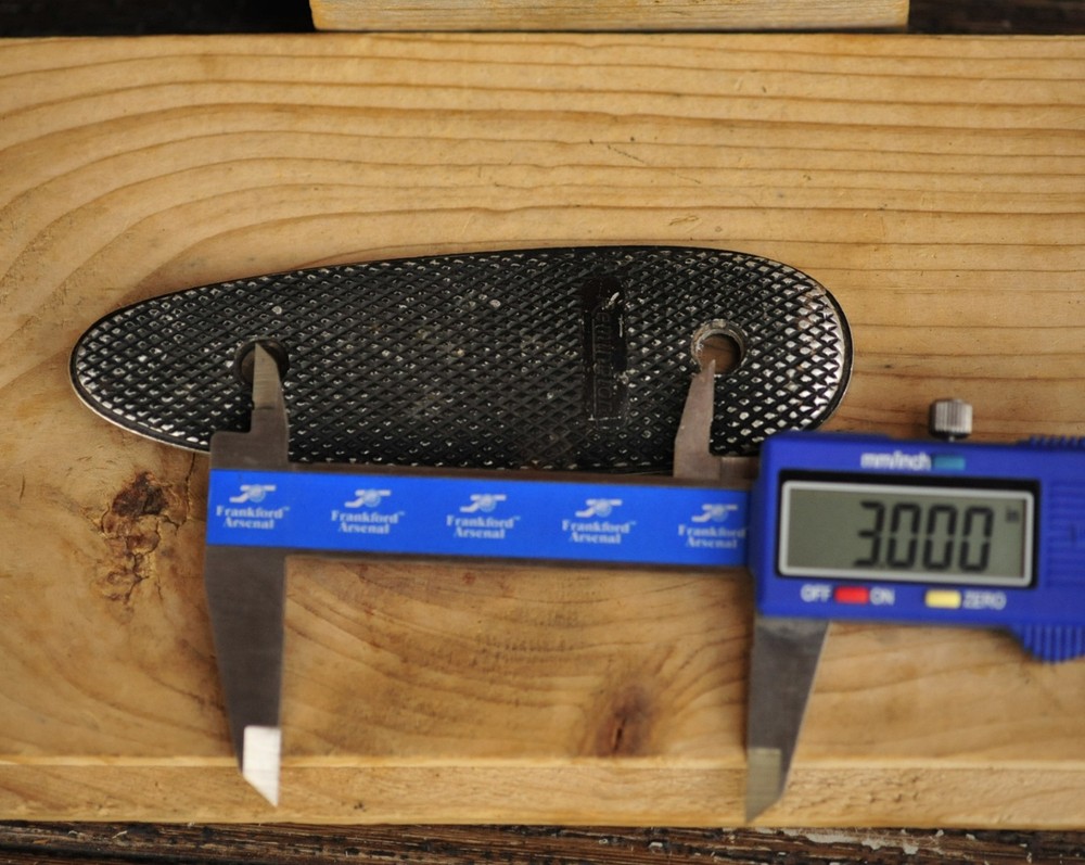 Remington Checkered Aluminum Buttplate