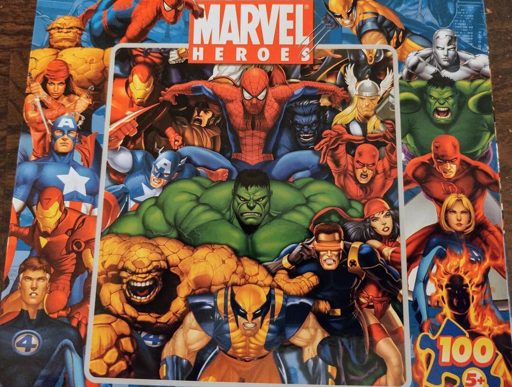 2 MARVEL 100pc each DISNEY PUZZLES -- SPIDERMAN, HULK, THING & MORE **NEW**