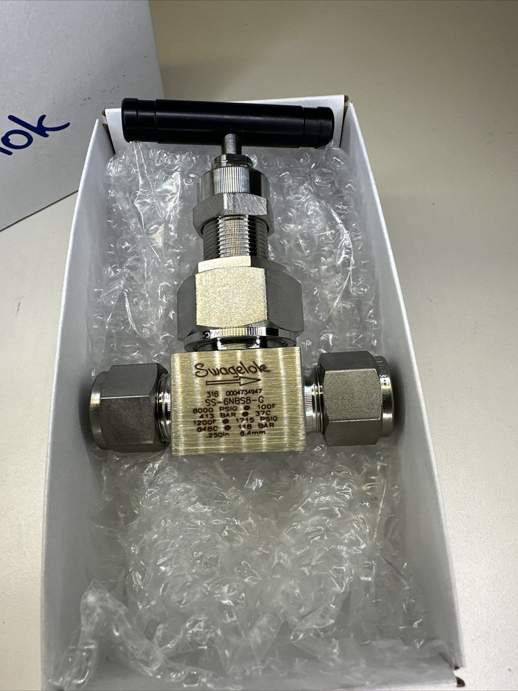 New Swagelok Sever Service Needle Valve 1/2”SS-6NBS8-G Grafoil Packing