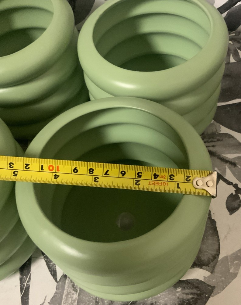 ➿ ROOM ESSENTIALS ceramic Planter, Green, 4.5”👉6pk👈 🆕