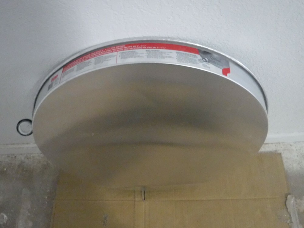 Oatey 24" Aluminum Water Heater Pan with 1" PVC Fitting NEW,