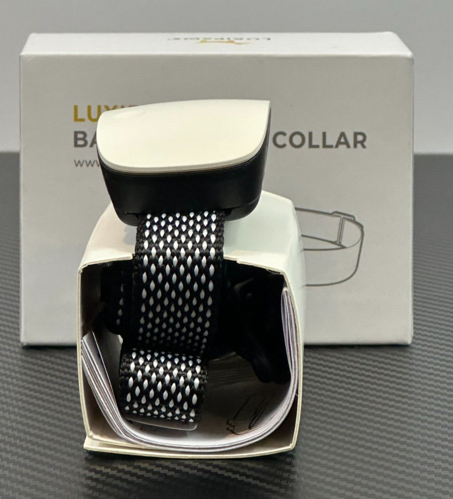 Luxipaws Dog Bark Training Collar White Beep, Waterproof & Vibration *Open Box