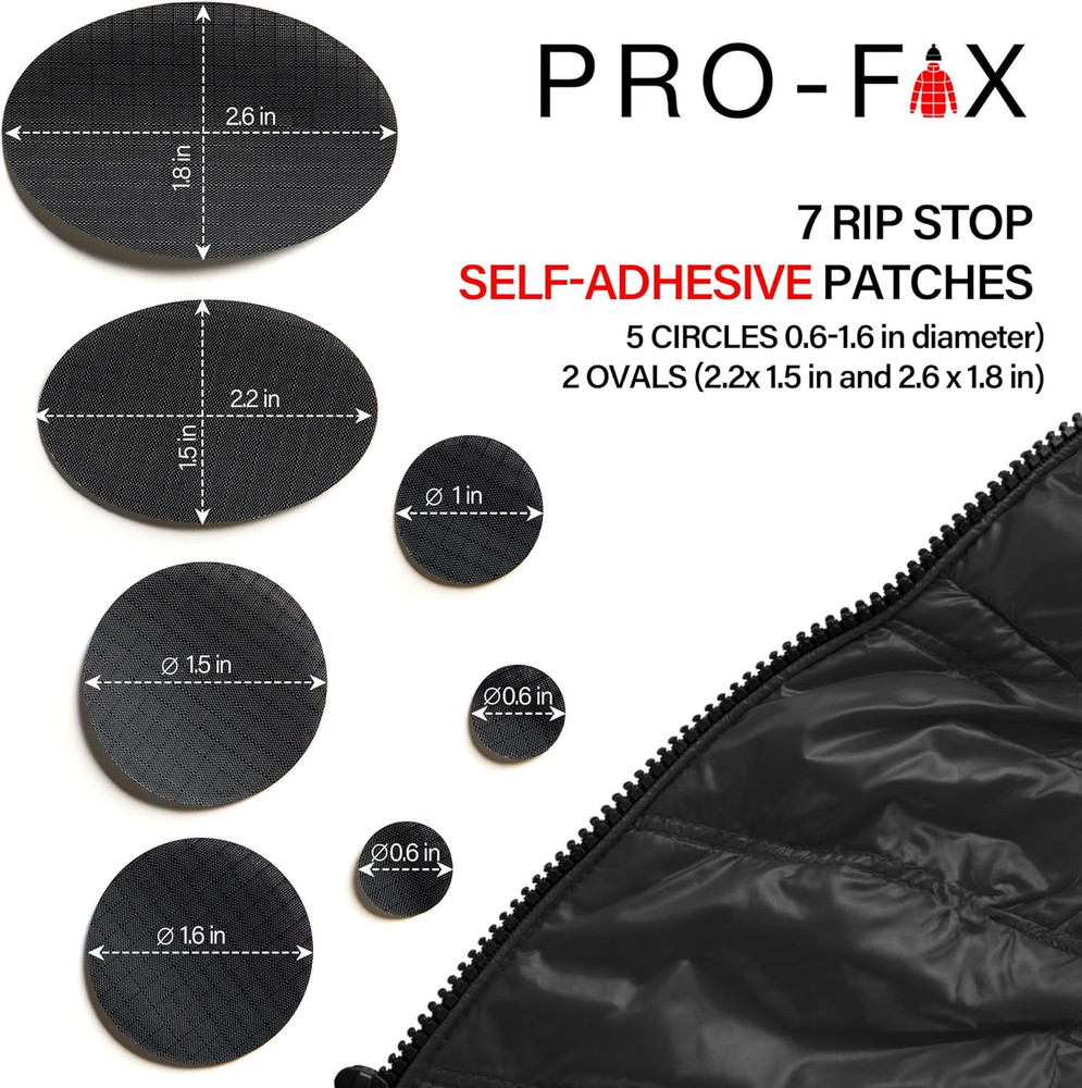 Self-Adhesive Waterproof Repair Patch Kit - 30-Second Fix for down Jackets, Tent