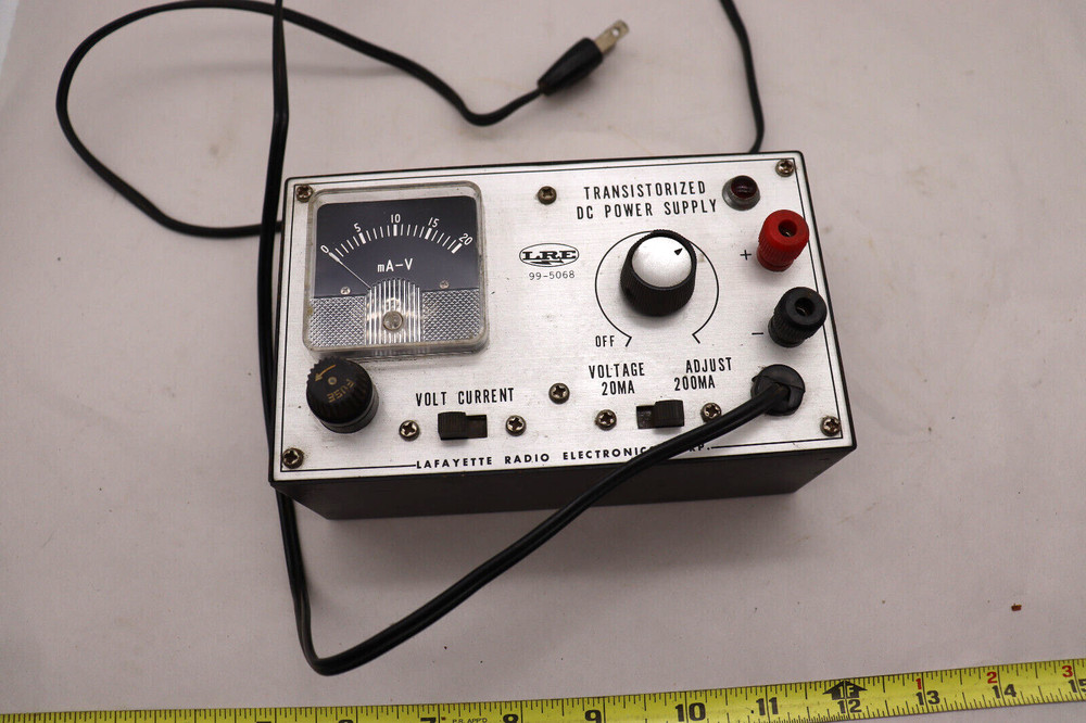 Lafayette Transistorized power supply LRE 99-5068 Powers on Untested free ship