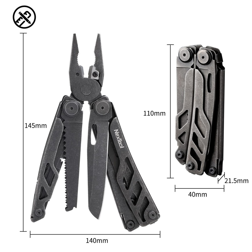 Heavy Duty Multitool Pliers with Pocket Scissors, Replaceable Wire Cutters, N...