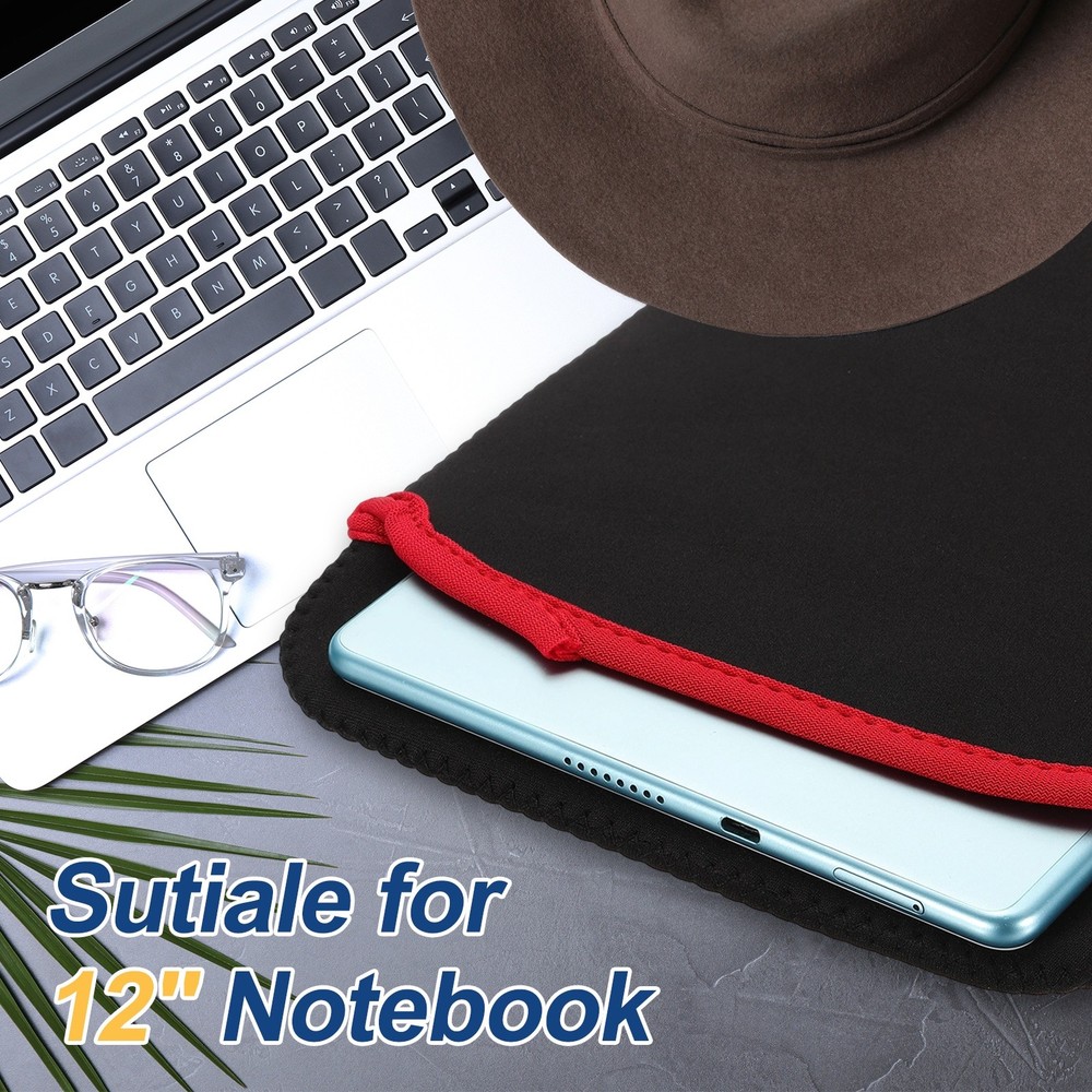 Laptop Case Computer Sleeve Universal for 12" Notebook Red-Black