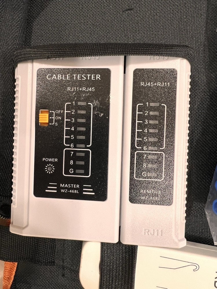 Network Cable Tester Tool Kit RJ45 RJ11 Crimping Set w/ Case – Used