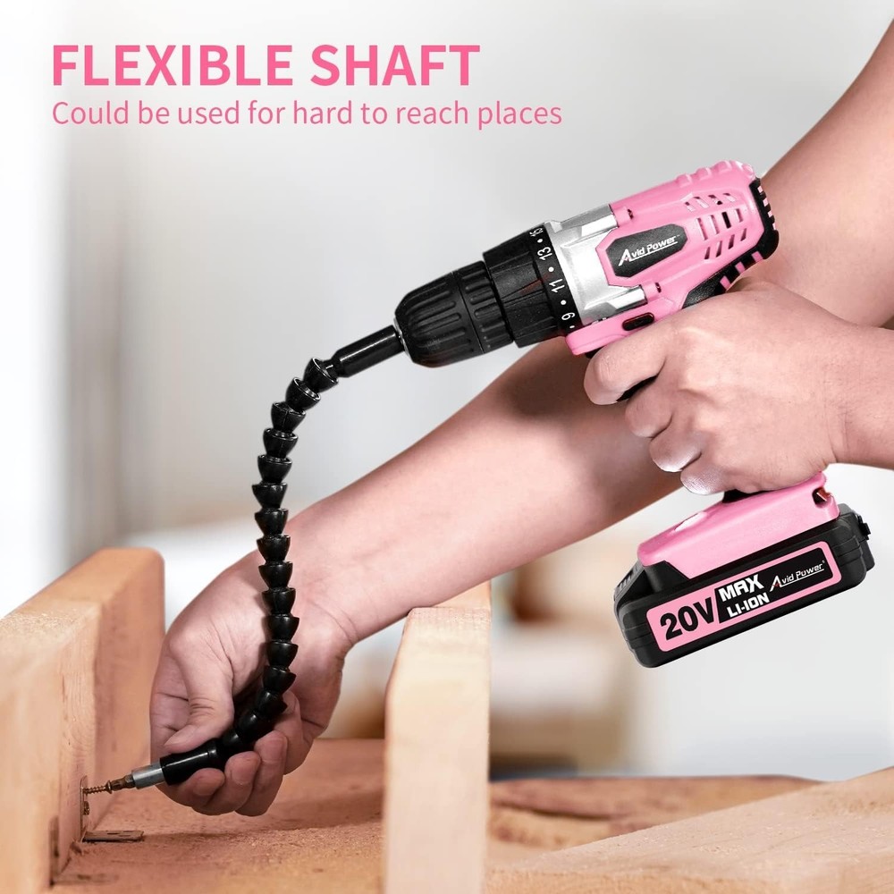 Beginner-Friendly 20V Cordless Drill with Variable Speed & 22 Accessories