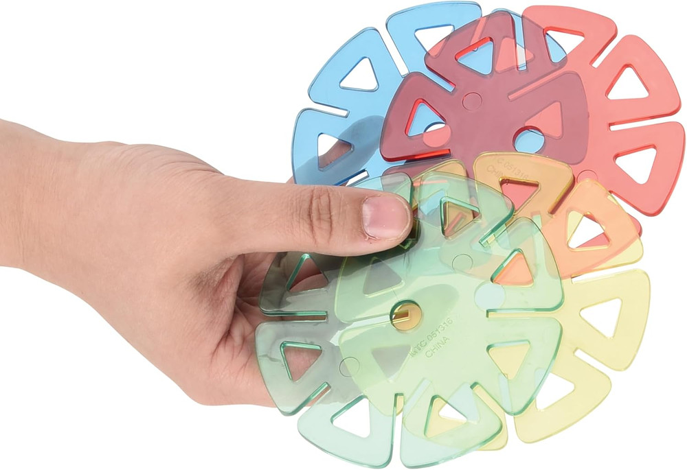 Constructa Interlocking Plastic Disc Toy Building Set, 50 Pieces