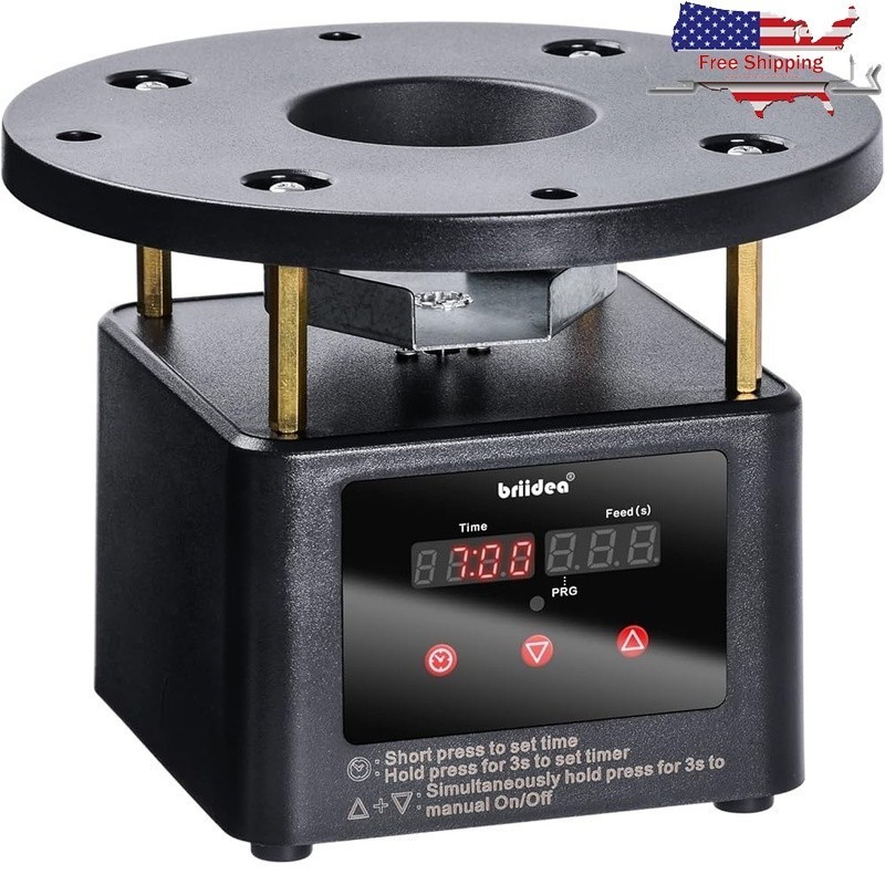 Programmable Digital Timer Deer Feeder Solar Battery Durable ABS Plastic Black