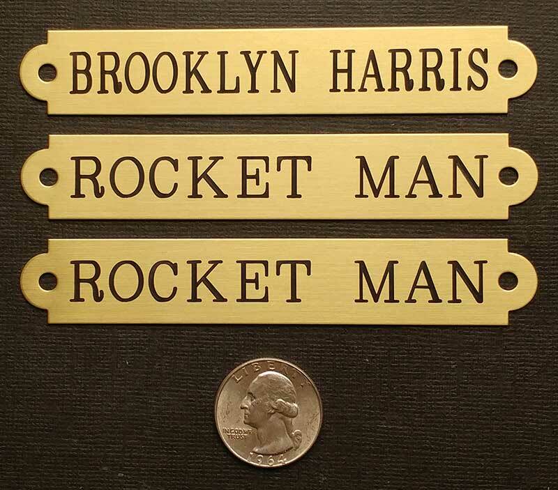 HALTER PLATE XLARGE Solid Brass Custom Engraved Horse ID Name Tag .032"