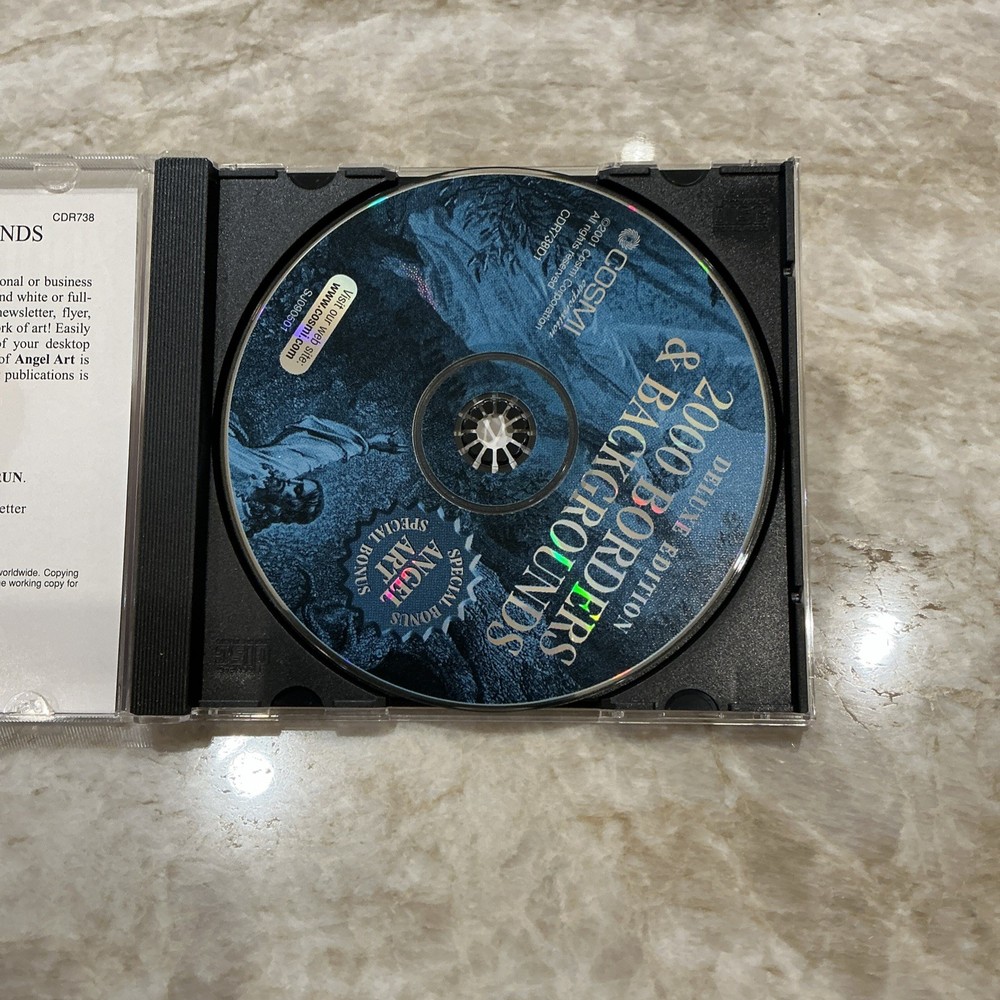 2000 Borders & Backgrounds Deluxe Edition PC CD ROM Windows 98 XP Compatible
