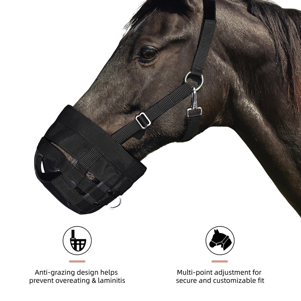 BARN & STABLE Horse Grazing Muzzle Easy Breathe Comfortable Control Laminitis