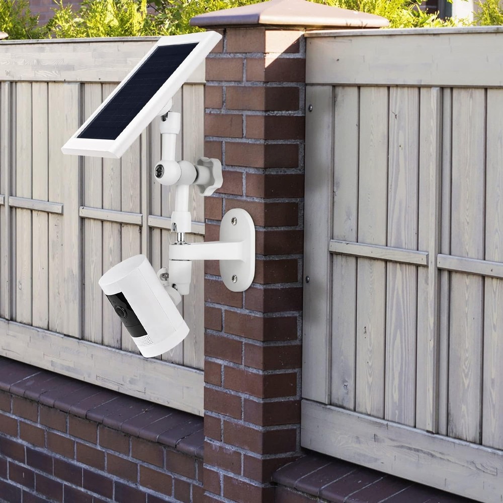 Sturdy Aluminum Wall Mount for Solar Panel & Spotlight Cam - Adjustable Design