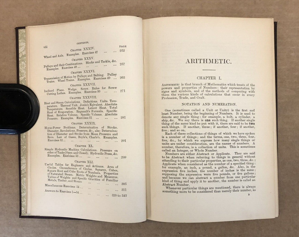 Engineering Arithmetic and Mensuration - CR Honiball -Hardback- 1896 1st Ed-RARE