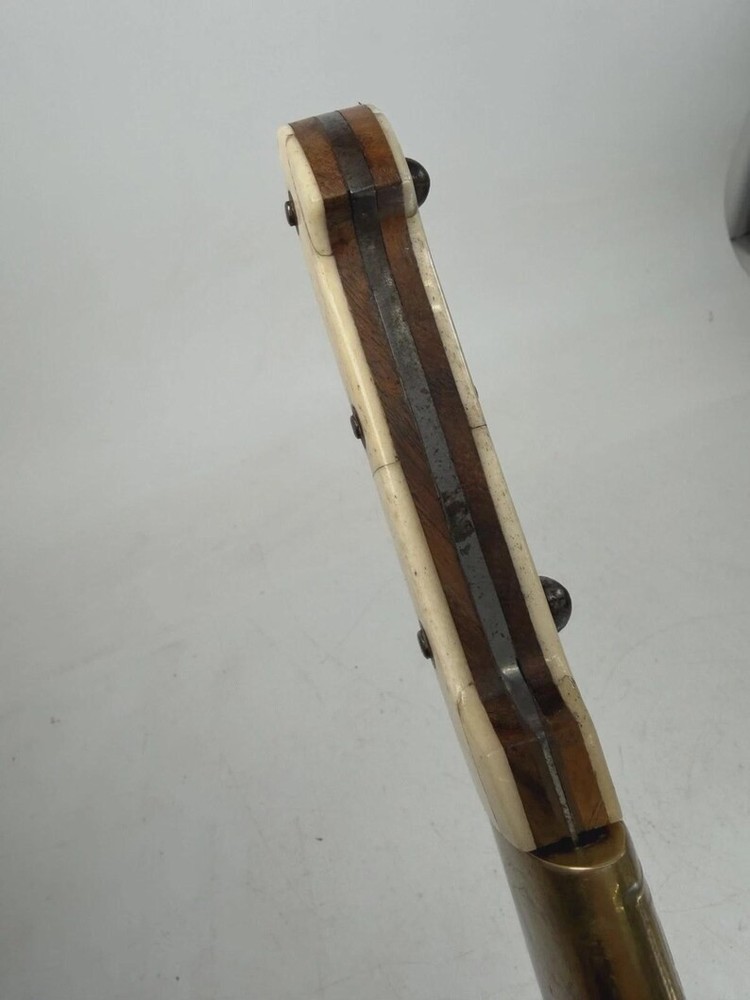 Dagger with Scabbard Engraved Brass & Bone Grip