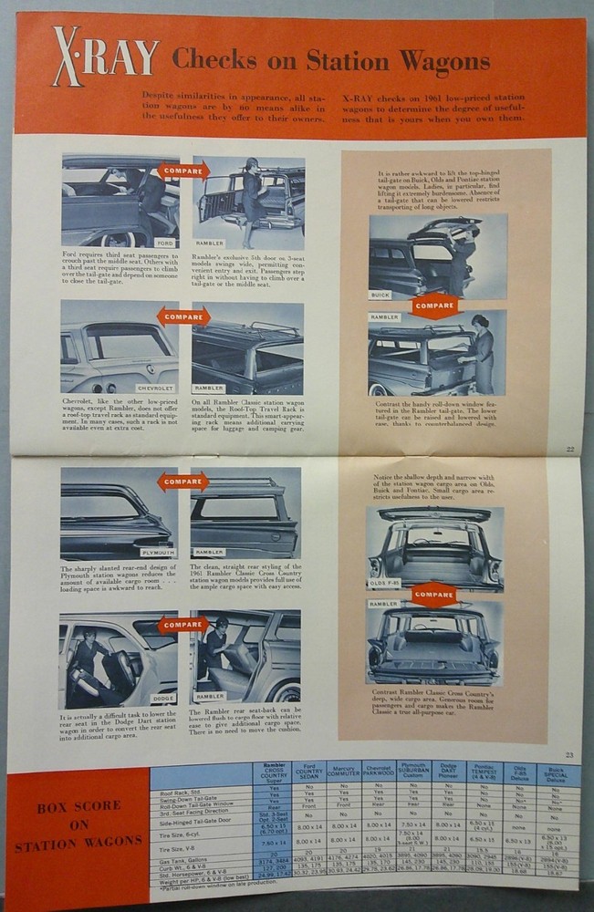 1961 Rambler X-Ray Sales Catalog