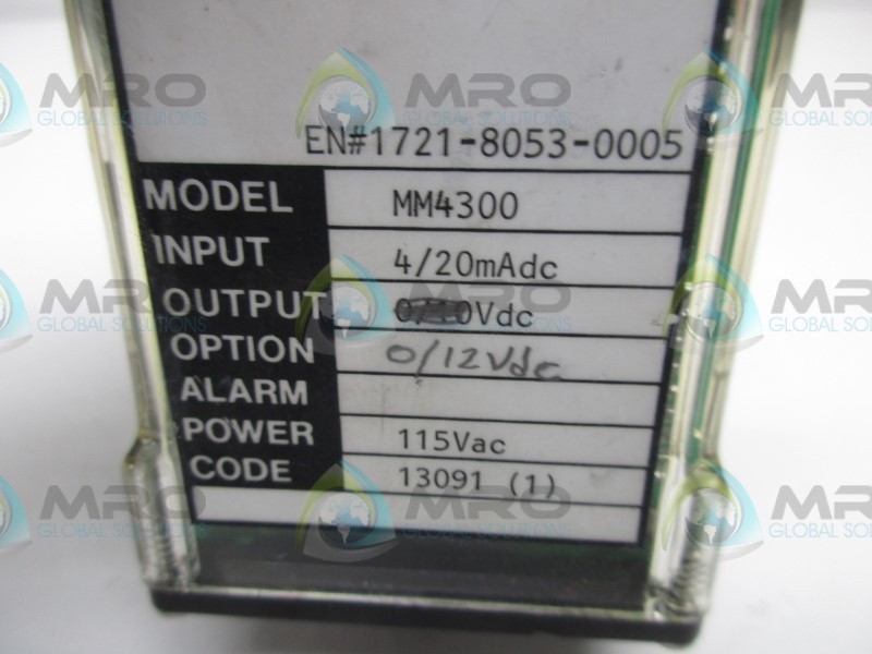 WILKERSON MM4300 RELAY MODULE 4/20MADC 0/12VDC UNMP