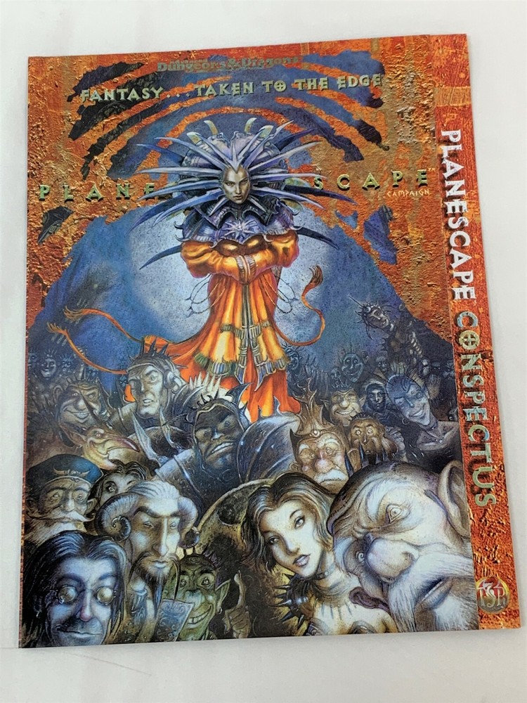 TSR Planescape Plane Scape Conspectus Fold out Poster Map Campaign