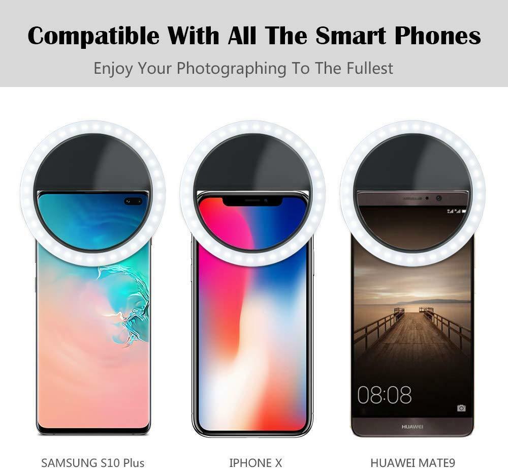 10-Pack LED Selfie Ring Light - Cellphone/Tablet/Laptop/PC/iPhone/Android