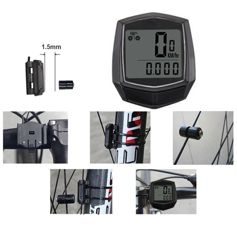 Bicycle With Backlit Waterproof Odometer Speedometer Wired Speedometer