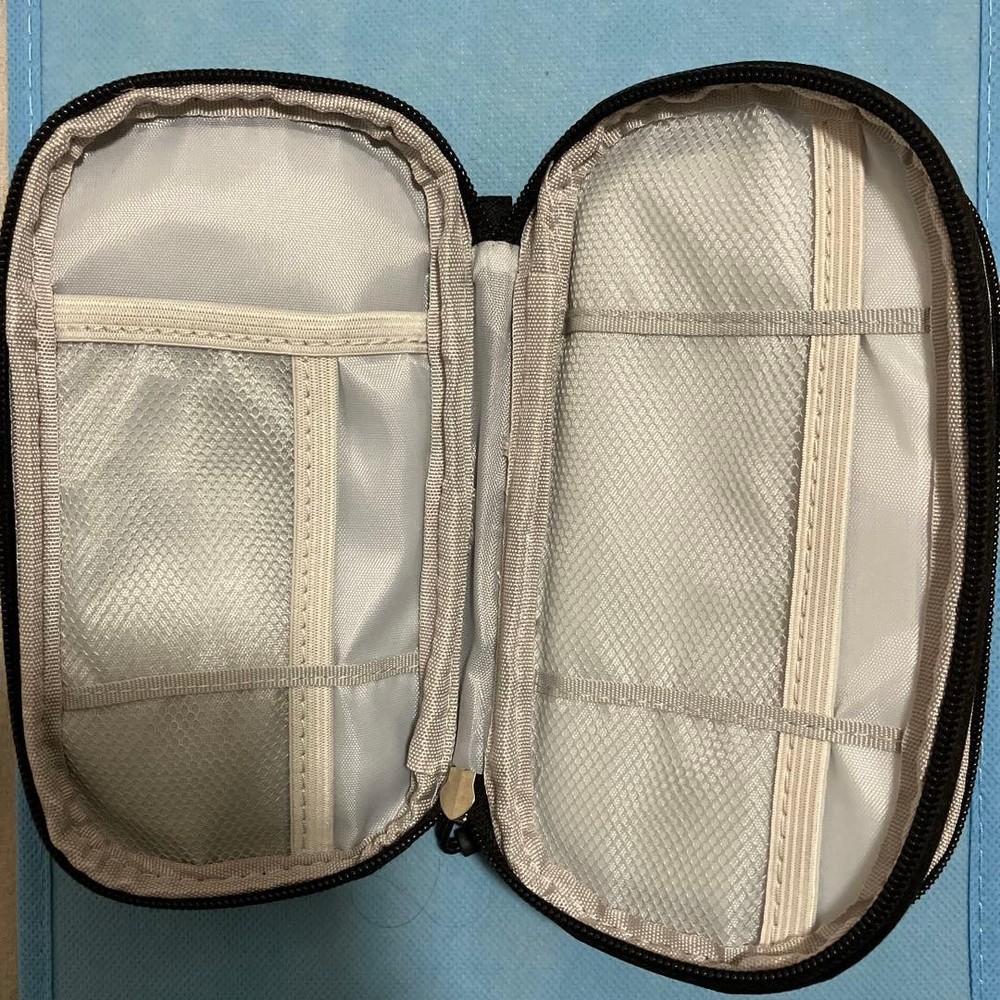 Gadget Pouch Cable Storage Case, Black, Compact, Multifunctional Accessory Case